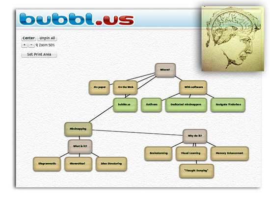 Mindmapping with bubble.us